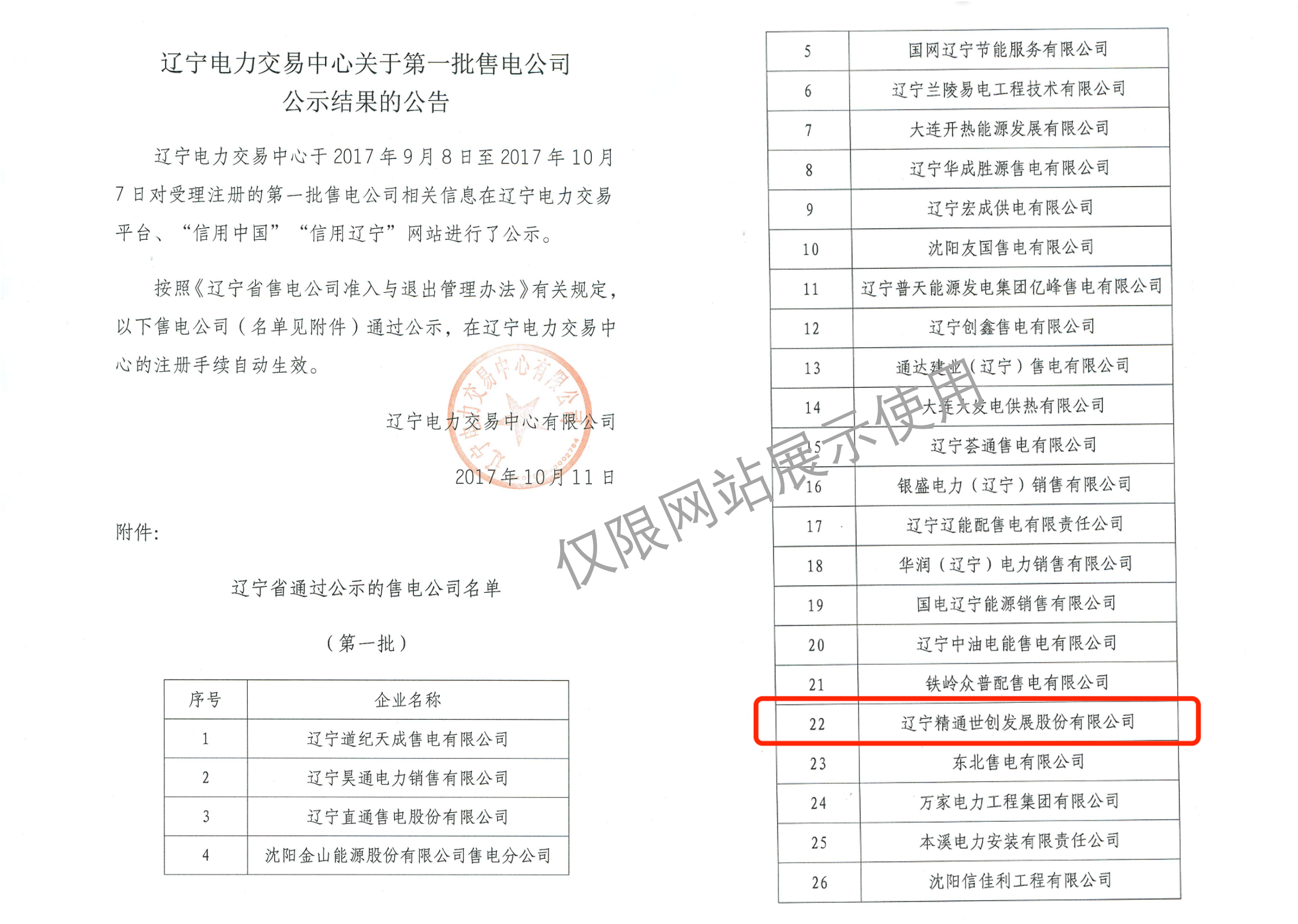 售電資格公告